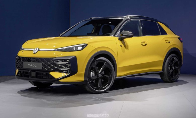 Nuova Volkswagen T-Roc R Line anteriore 3/4