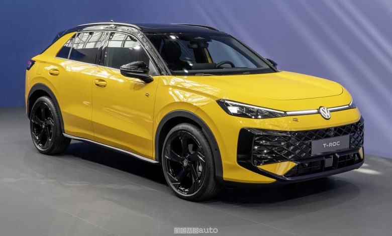 Nuova Volkswagen T-Roc R Line anteriore 3/4