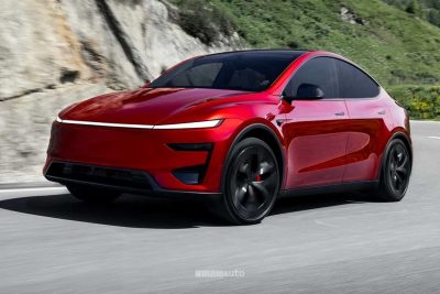 Nuova Tesla Model Y Performance su strada