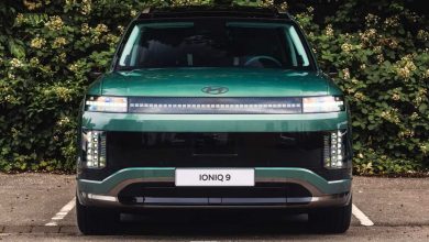 Hyundai Ioniq 9 frontale, firma luminosa