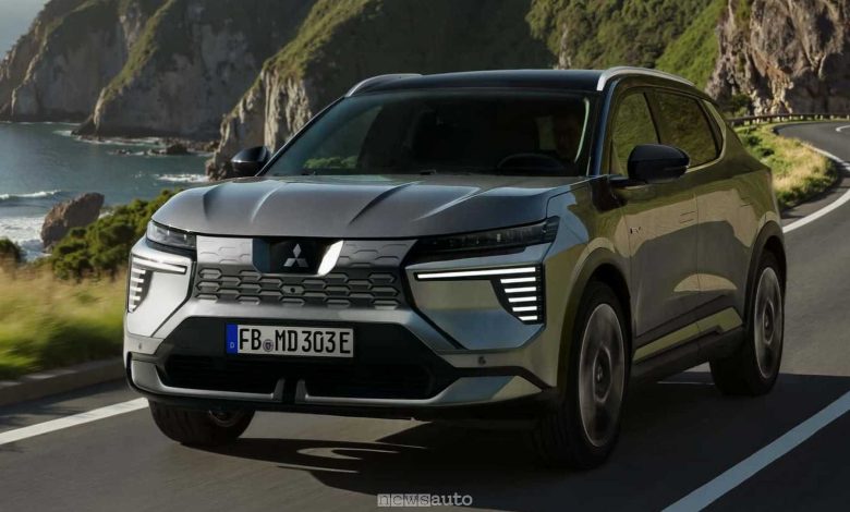 Mitsubishi Eclipse Cross EV su strada