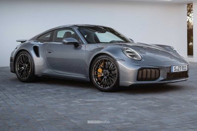 Nuova Porsche 911 Turbo S anteriore 3/4