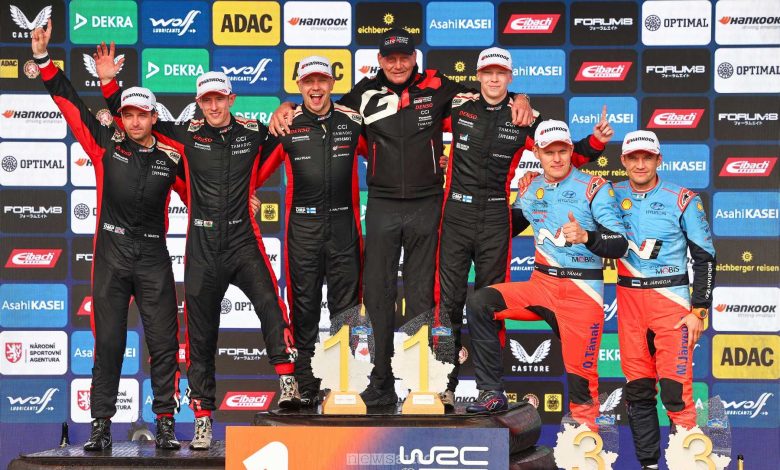 podio del Rally Europa Centrale WRC 2025