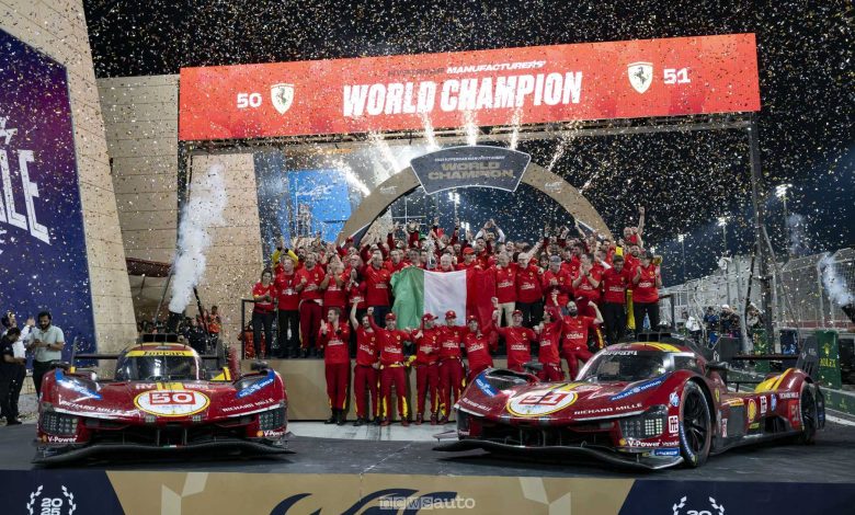 WEC 2025 Ferrari Campione del Mondo Mondiale Endurance