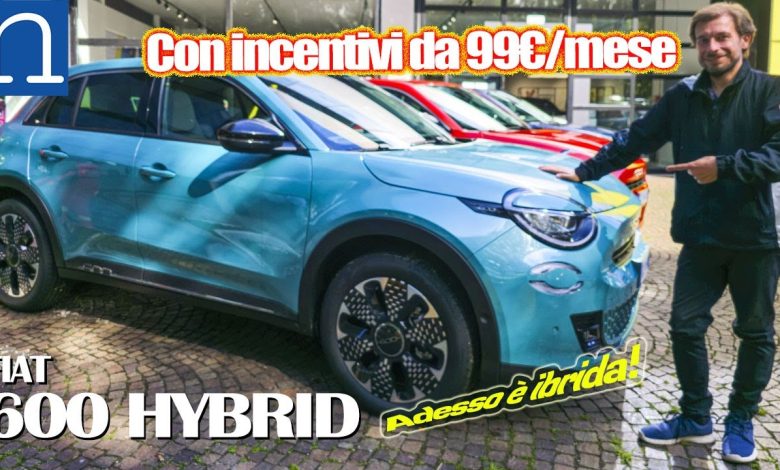Fiat 600 hybrid video prova