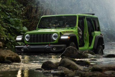Nuova Jeep Wrangler Rubicon 2026 guado senza portiere