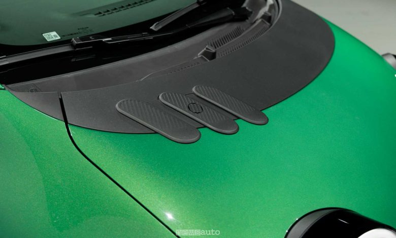 Renault Twingo E-Tech-Electric Techno Vert Absolu cofano anteriore