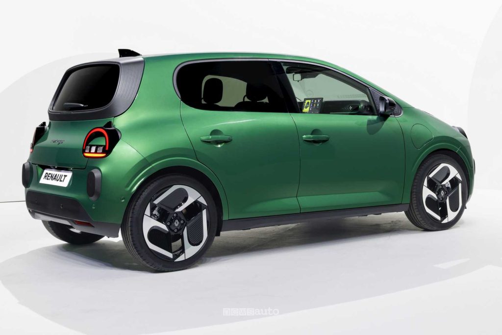 Renault Twingo E-Tech-Electric Techno Techno Vert Absolu posteriore 3/4