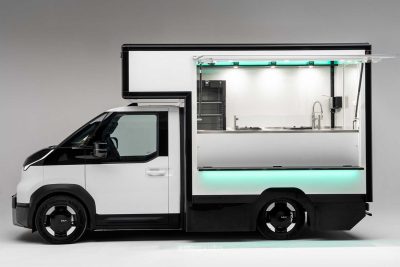 Kia PV5 Chassis Cab food truck laterale