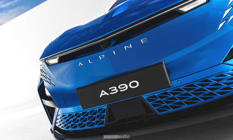 Alpine A390 GT paraurti e telecamera anteriore