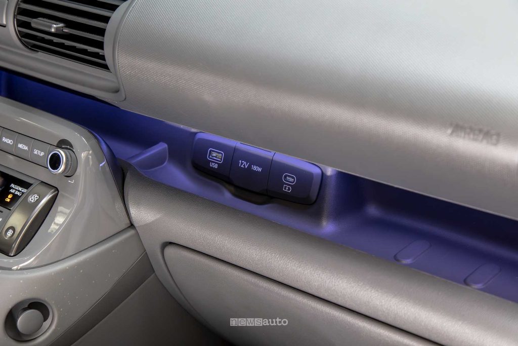Hyundai Inster Cross prese USB e 12V
