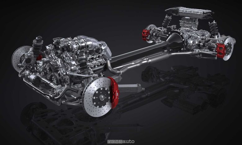 Toyota GR GT powertrain, schema tecnico